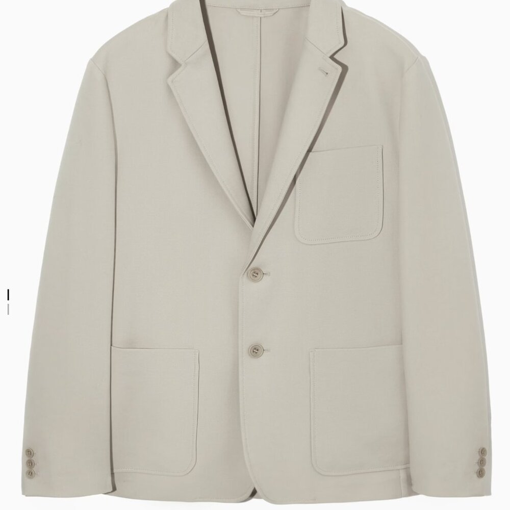 COS organic cotton Blend REGULAR-FIT TWILL BLAZER  Size 38R EUR 40